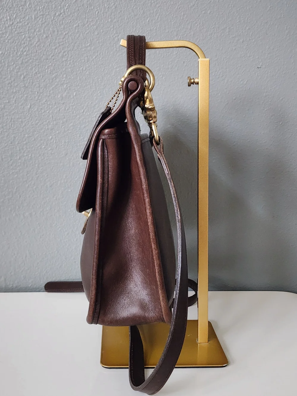 Vintage Coach Willis 9927 Brown Glove Tanned Leather Crossbody Briefcase USA